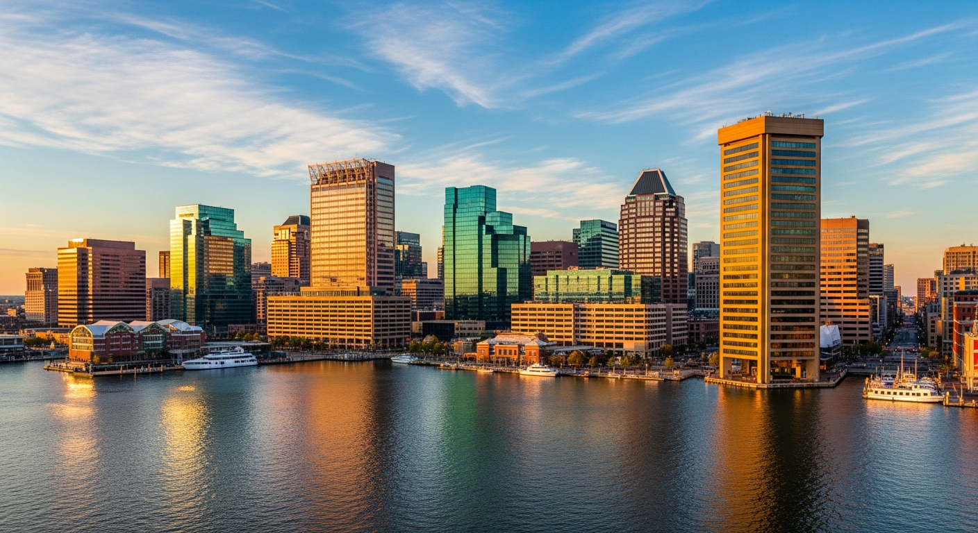 Baltimore skyline representing local web development services for small businesses
