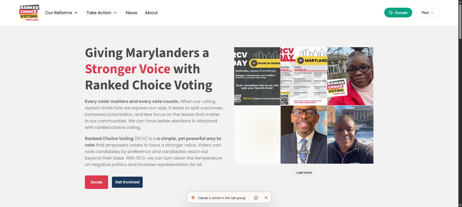 RCVMD website screenshot